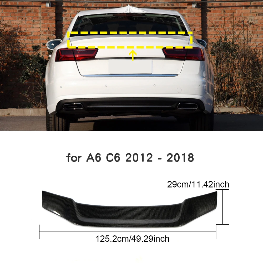 Спойлер для Audi A6 C6 2008-2011 высокое качество углеродное волокно задний багажник