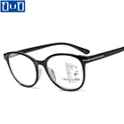 Очки для чтения с мультифокальными линзами с защитой от сисветильник света, для мужчин и женщин, Классические пресбиопические очки в круглой оправе с диоптриями + 10  + 40