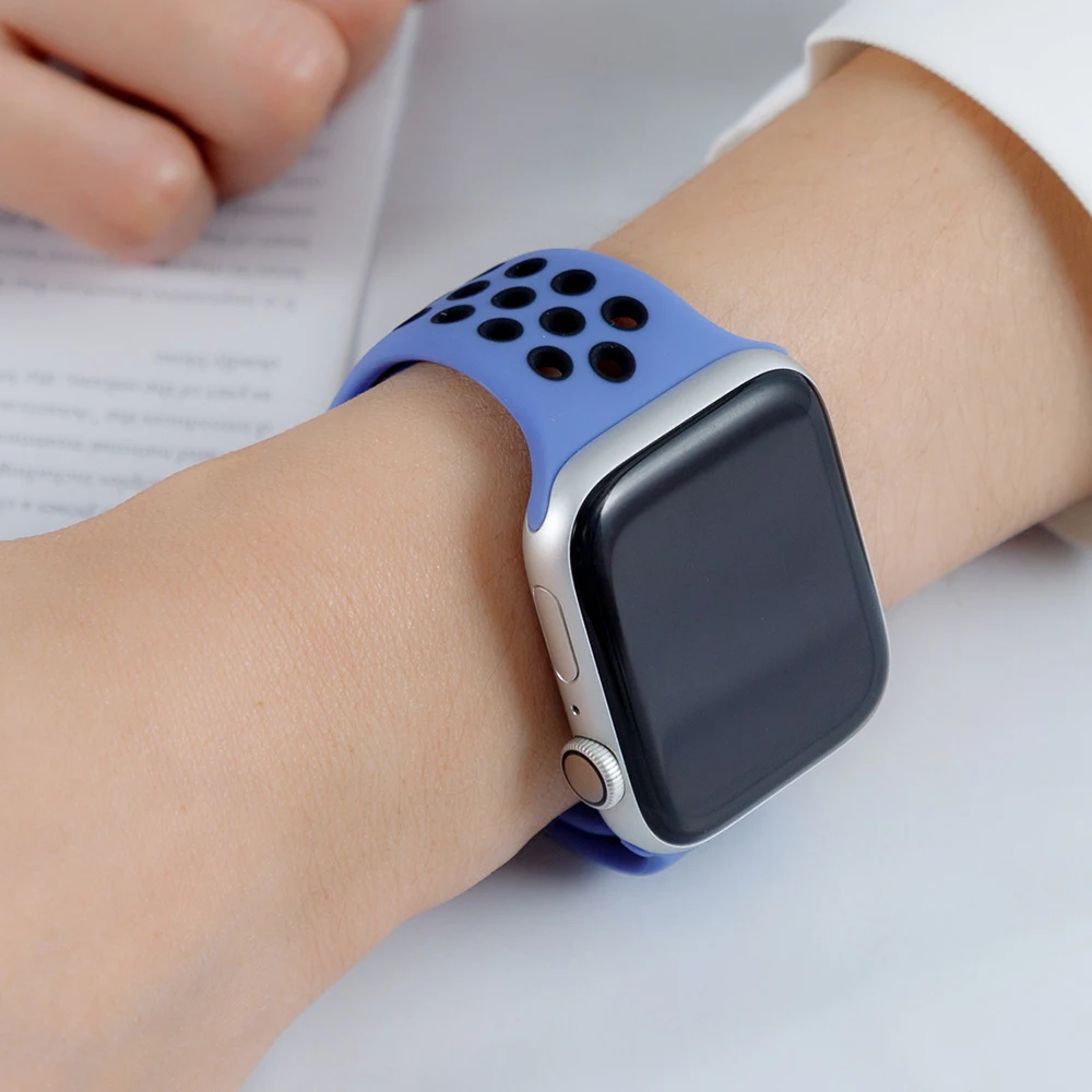Для Apple Watch Band мягкий силиконовый сменный Браслет серии 5 4 ремешок для часов 44 мм 40