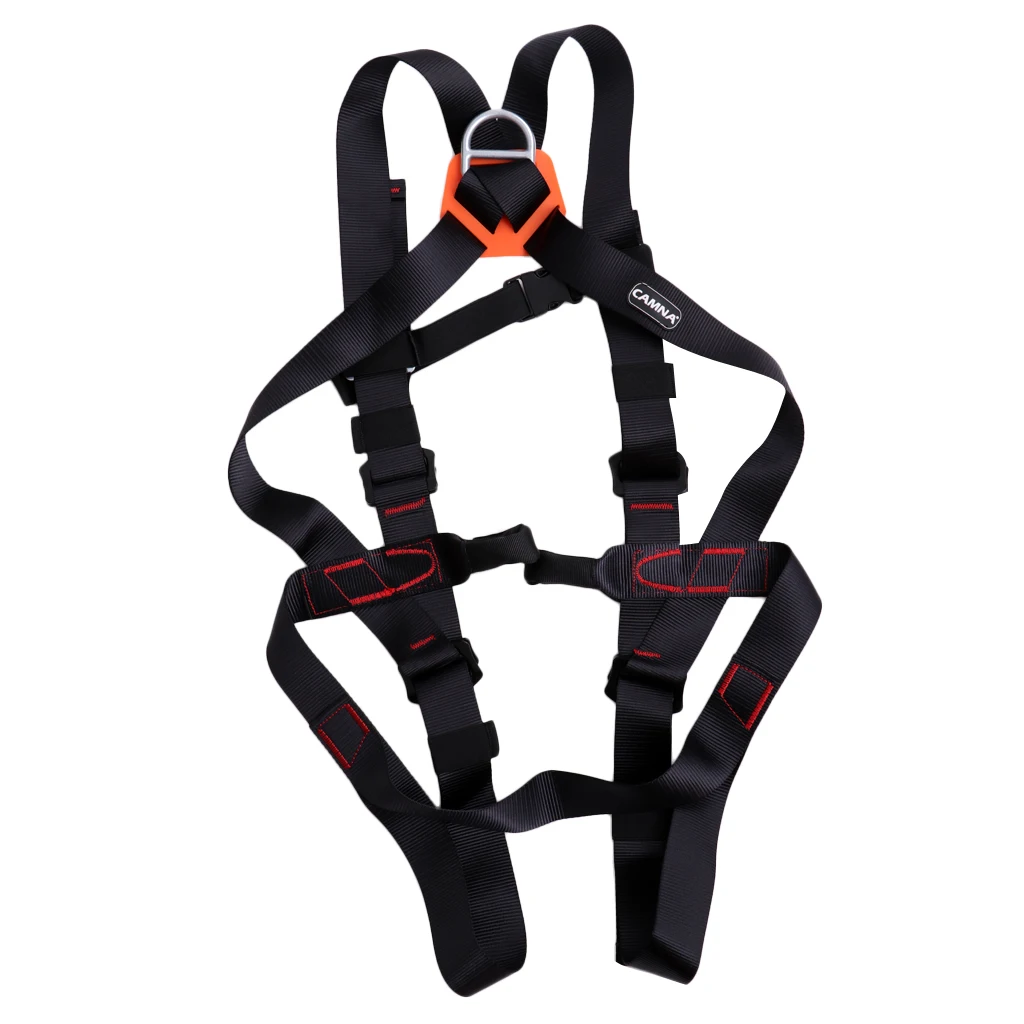 

Polyester Adjustable Body Waist Harness Climbing Belt Fall Protection Outdoor Hiking Downhill Training Rappelling