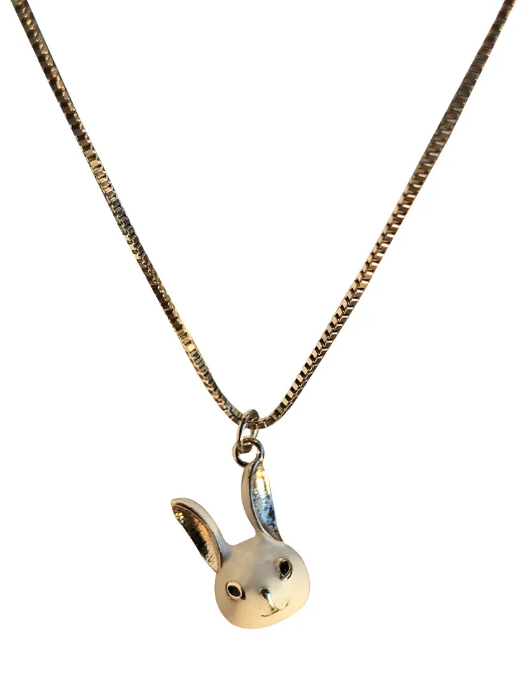 Алиса кролик кулон серебряное ожерелье из стерлингового серебра 925 пробы для