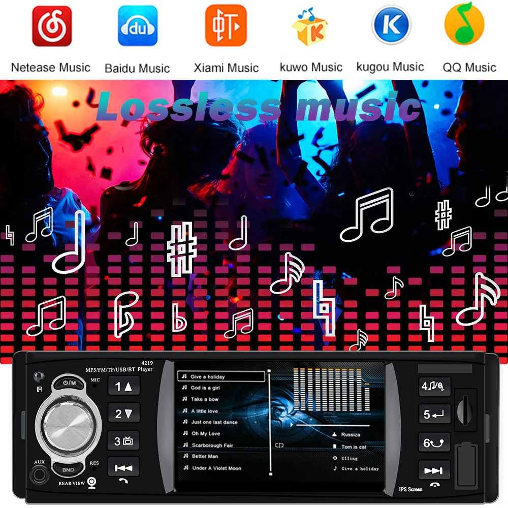 Автомагнитола 1 Din 4 дюйма Bluetooth 2 mp5-плеер TF USB быстрая зарядка ISO дистанционное