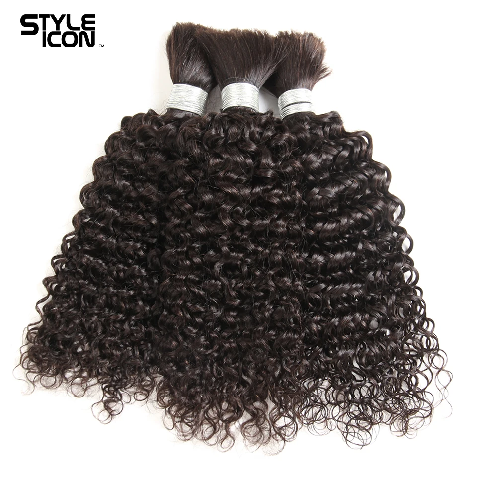 Кудрявые Человеческие волосы Remy кудрявые пучки волос для плетения в