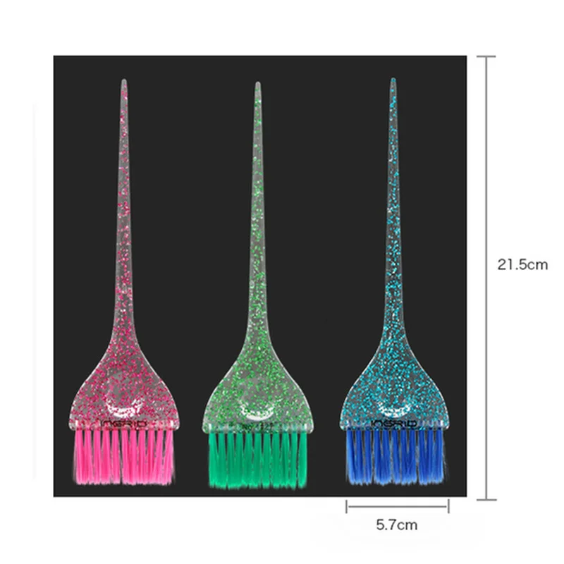 

Soft Fibre Glitter Tint Dye Hair Brush Hairdressing Pro Salon Tools Bleach Comb Salon Accessories for Hair Coloring brush