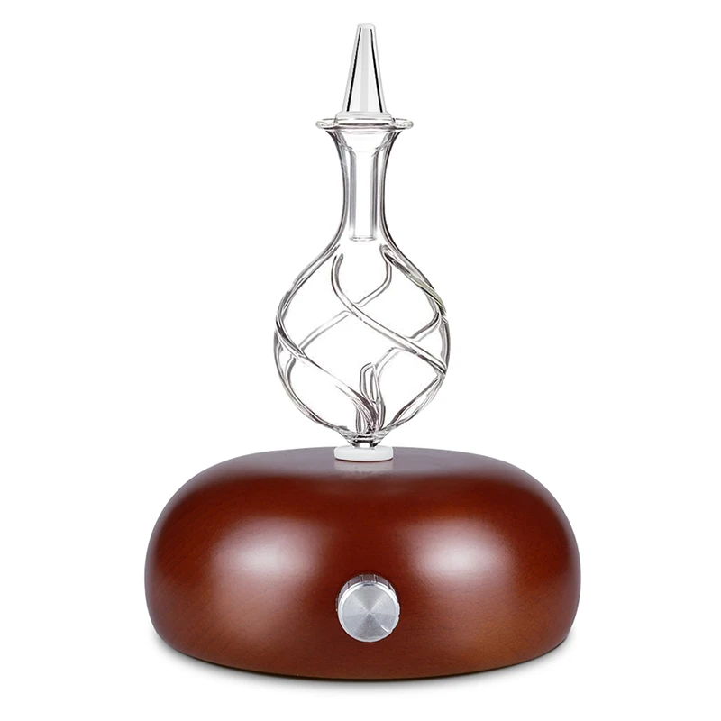 

Wood and Glass Aromatherapy Diffuser essential oil diffuser Aroma air purifier mist maker fogger with 7 colors LED light