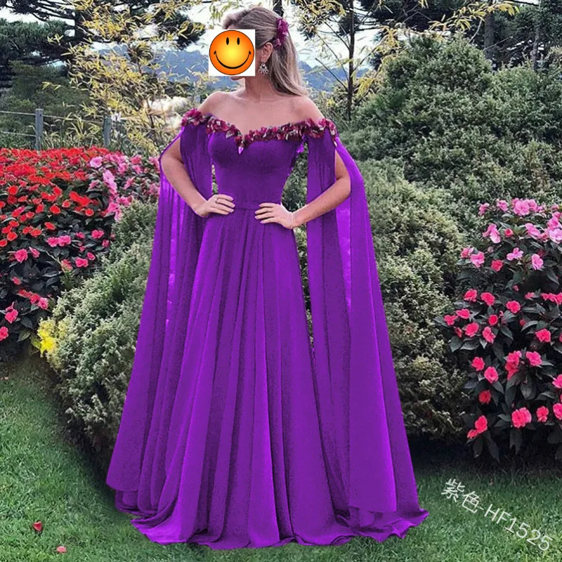 

New Spring Slash Neck Vintage Women Dress Open Sleeves High Waist Gauze Dress Halloween Medieval Cosplay Costume Women's Dresses