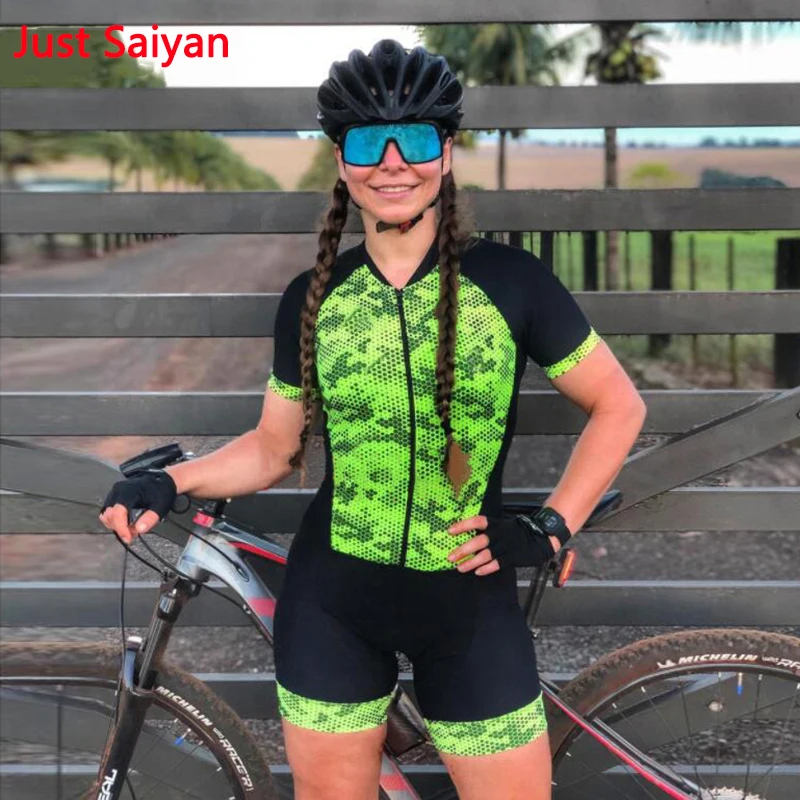 

2021 New Women's Professional Triathlon Short-sleeved Cycling Suit Tights Maillot Ropa Ciclismo Jumpsuit Breathable Quick Dry