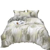 high quality silky tencel american bedding set bed sheets pillowcase duvet cover set kingqueen size 4pcs