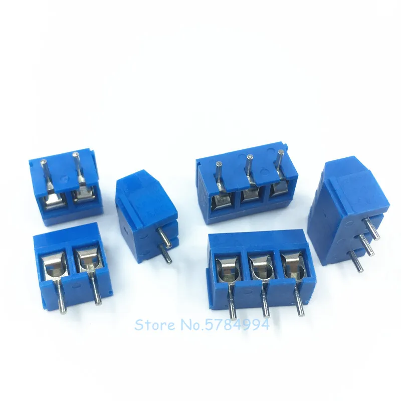20 шт./лот фотосессия/4P 5 0 мм 2P3P4PIN винт PCB Клеммная колодка соединитель синий