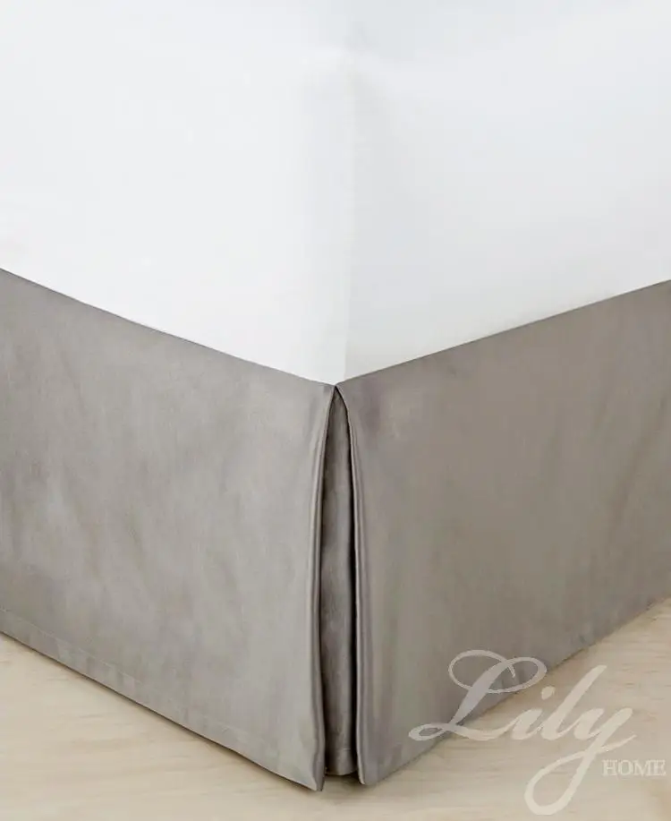 Юбка для кровати в отеле хлопковая ткань с помпонами King/Queen/Full/Twin длина 14 дюймов