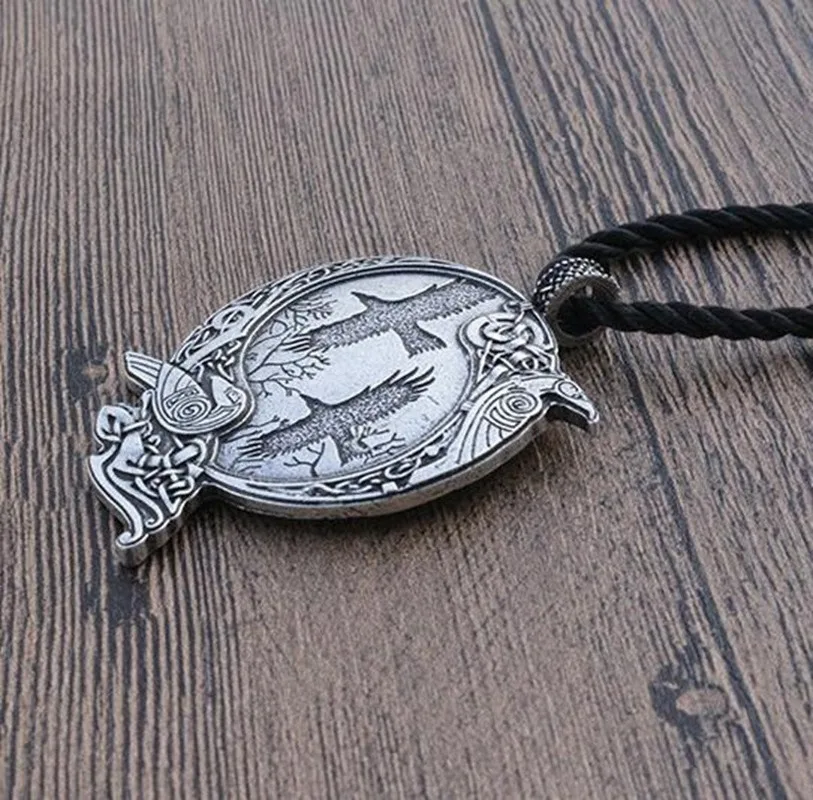 Lansix Odin Ворон языческий Символ подвеска викингов мужские скандинавские
