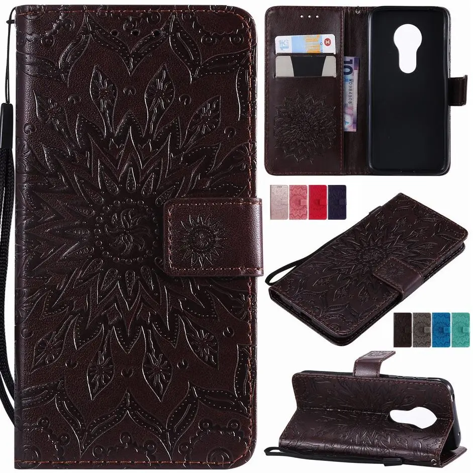 Мандала женский кожаный бумажник сумки для Moto E7 E6 G8 Power P40 P30 Note G7 Plus One Macro Z4 Play