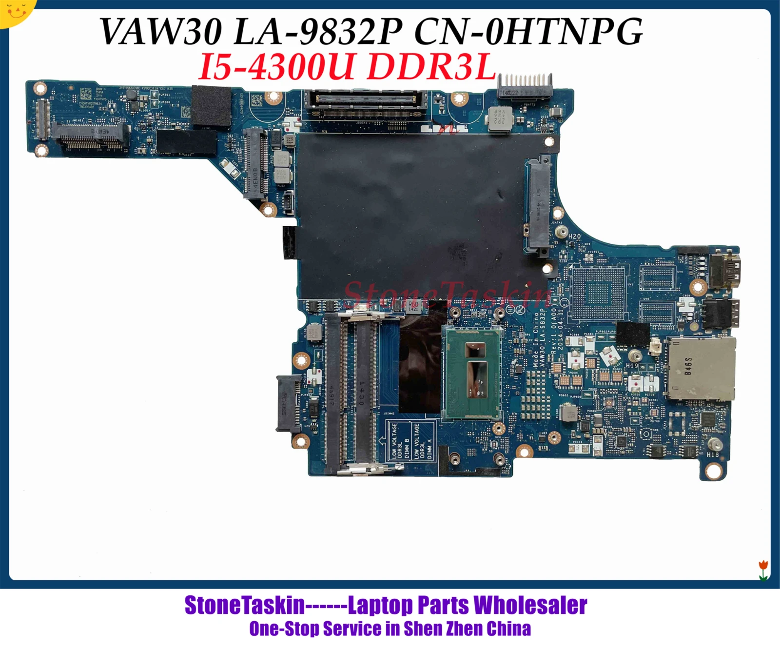 StoneTaskin CN-0HTNPG HTNPG VAW30 LA-9832P w SR1ED I5-4300U CPU для Dell Latitude E5440 ноутбук материнская плата |