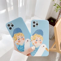 cute girl for iphone se 2020 11pro x xs max xr 7 8plus precision hole integrated forming soft back cover