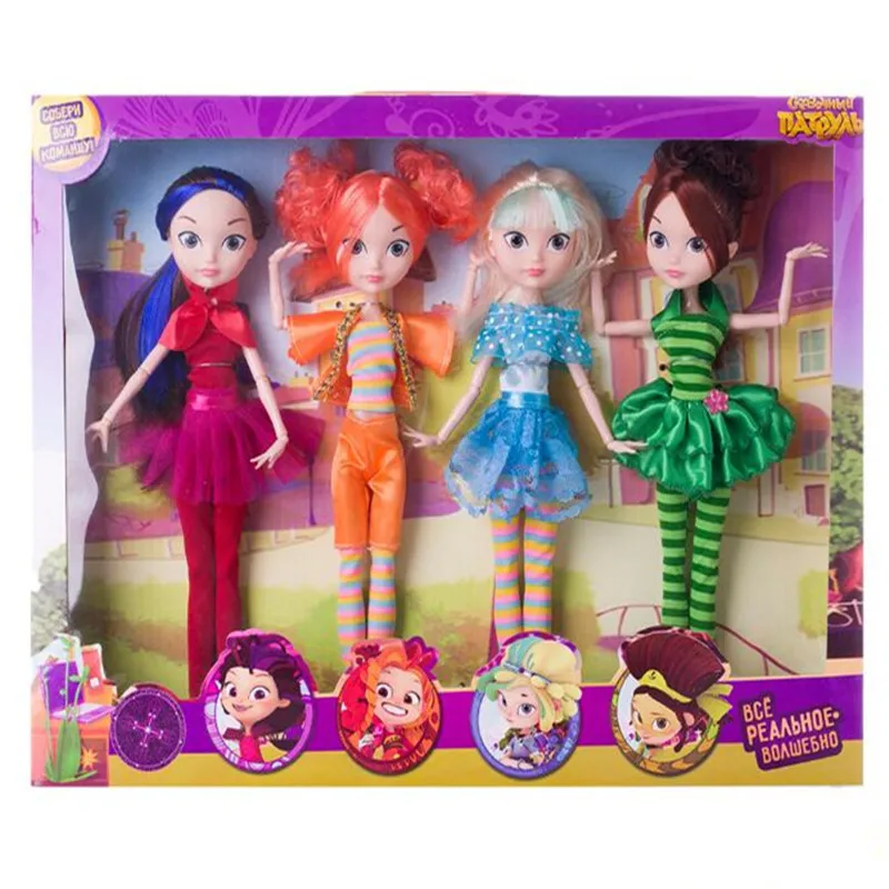

Russian Cartoon Fairy Fantasy Patrol Doll Fashion Unisex Doll Plastic DIY Cloth Model Toys