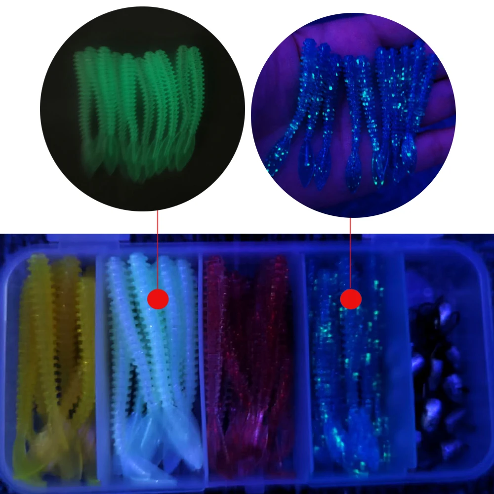 JOHNCOO 50 шт. Ajing мягкая UL приманка для рыбной ловли Rockfish meвру плавающие приманки