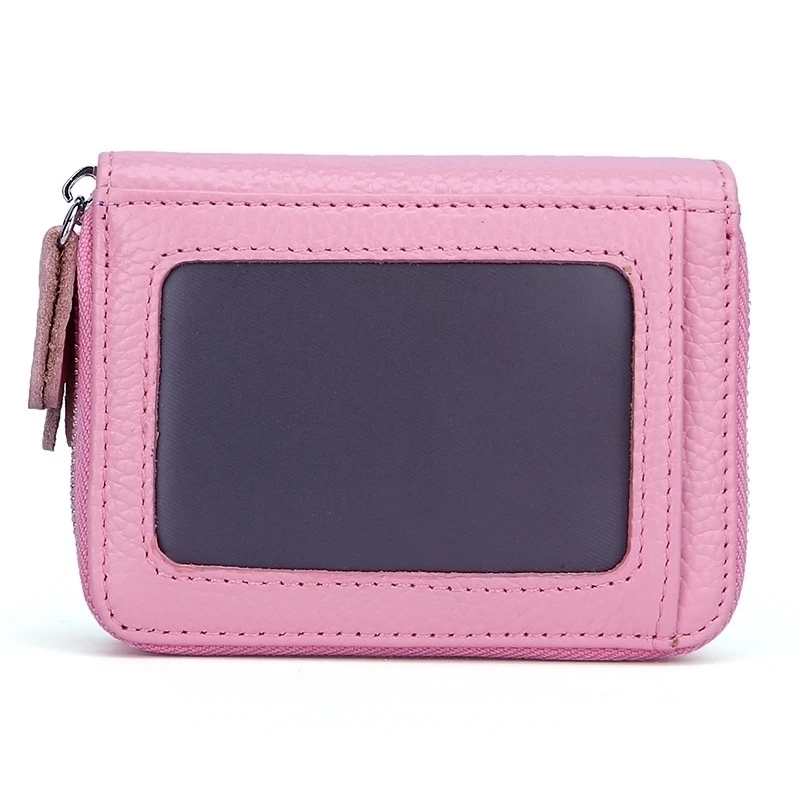 Хит продаж первый слой кожаная сумка для карт модная мужская и женская двойная