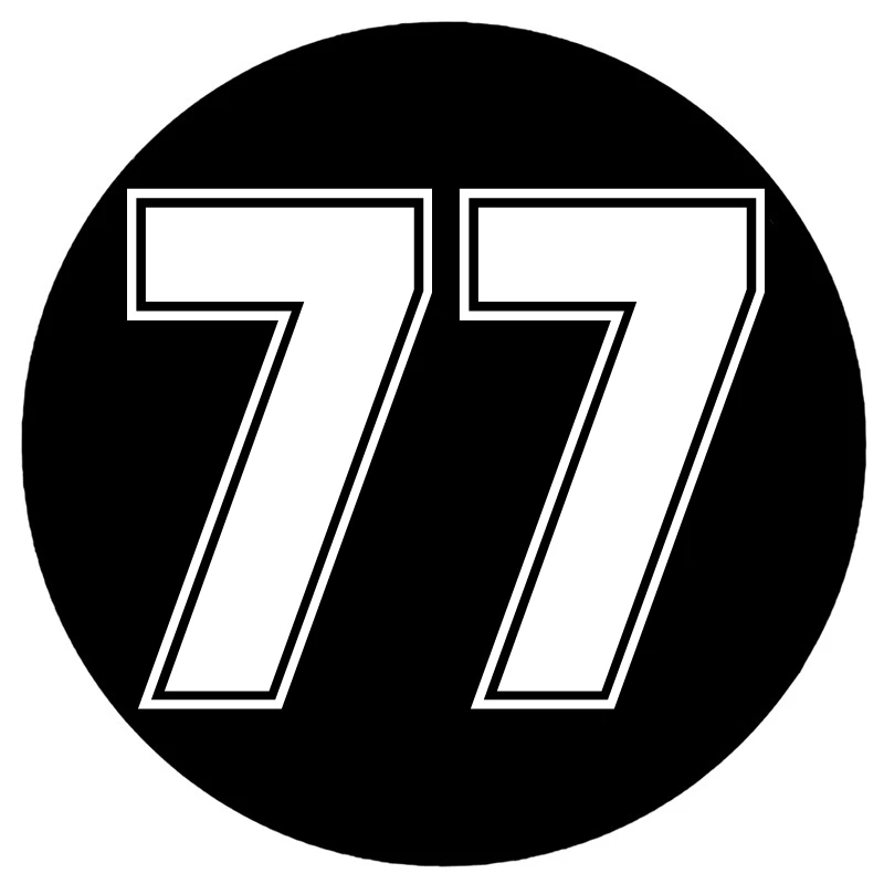 

Racing Number 77 Funny Vinyl Car Sticker Reflective Waterproof Car Decal Stickers on Truck Bumper Rear Window 15cm