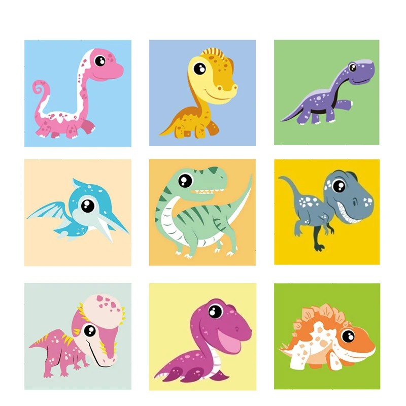 DIY живопись животными по номерам для детей рождественский подарок Раскраска