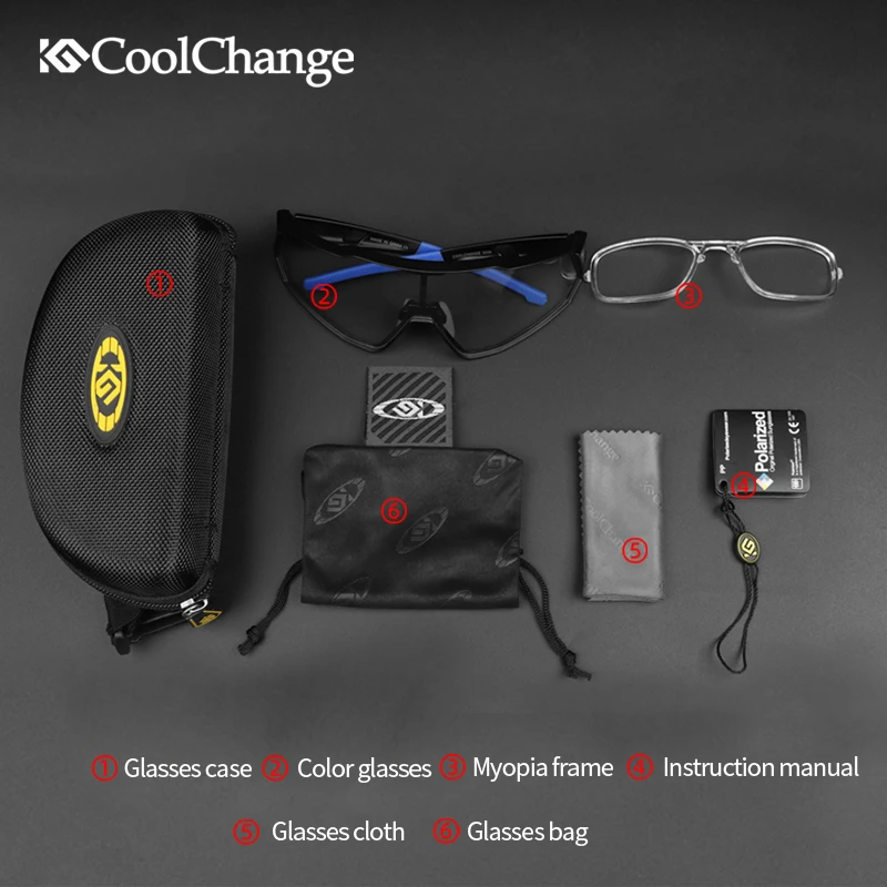 CoolChange фотохромные велосипедные очки для бега спорта на открытом воздухе