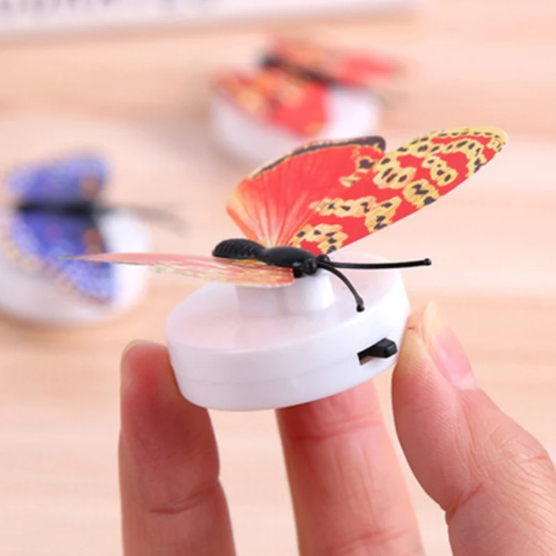 Креативный светодиодный ночник в форме бабочки семь цветов самоклеющиеся