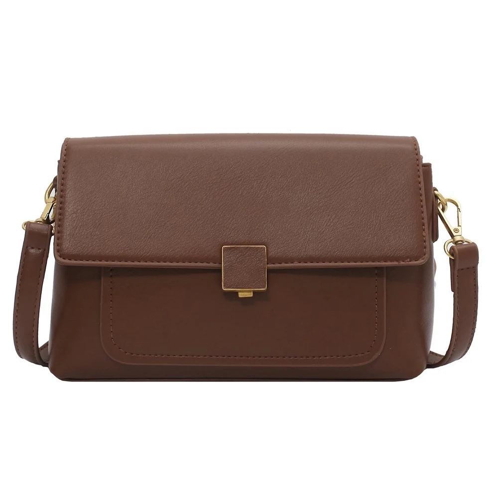 

Bags For Women 2021 New Shoulder Bag Small Retro Women Crossbody Bag Square Ladies Artificial Leather Bag Coffee For Work