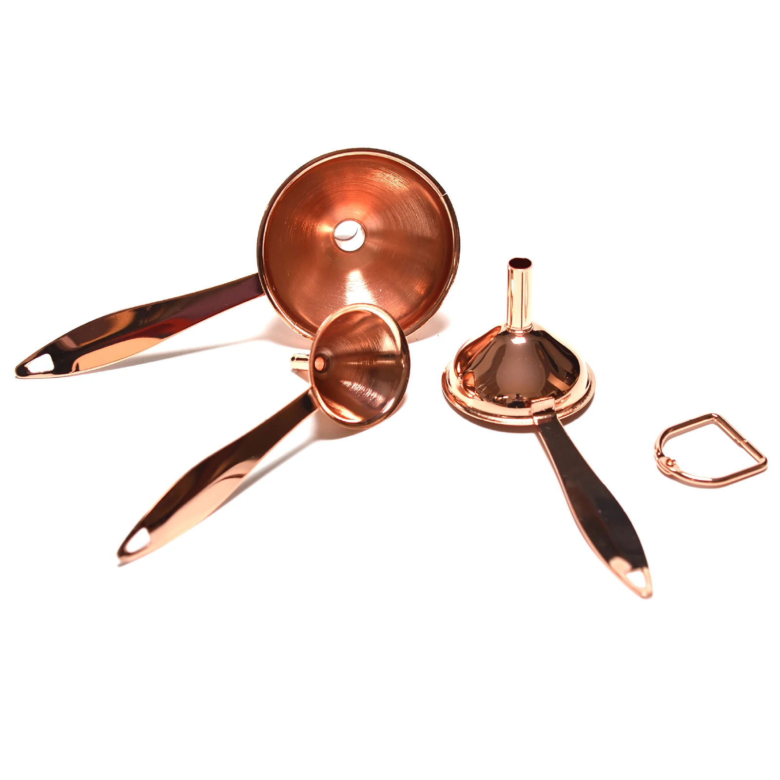 

3pcs Stainless Steel Kitchen Funnel Set With Hanging Hole for Transferring Essential Oils Liquid MDJ998