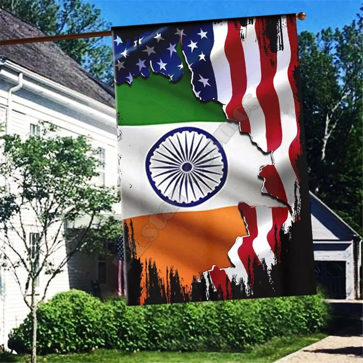

Indian Flag 3D Full Printing Garden Flags Hanging House Flag Garden Flag Decoration Double-sided Printing 02