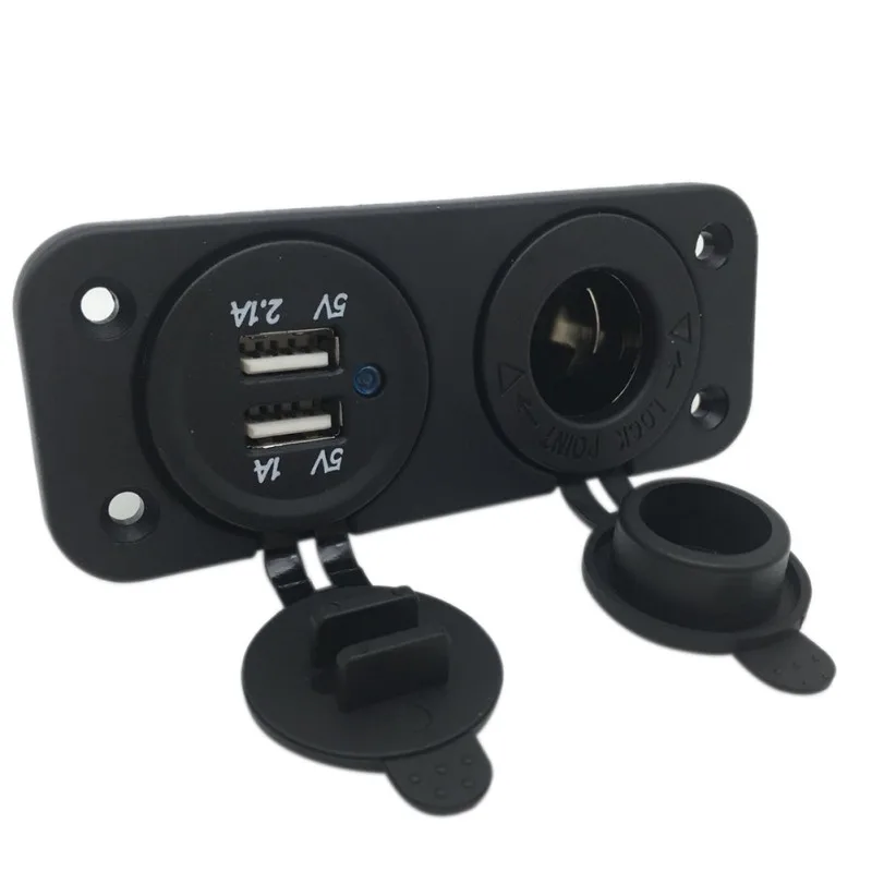 12V гнездо для автомобильного прикуривателя адаптер разветвитель на мотоцикл