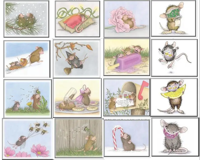 Симпатичная мышь прозрачный силиконовый штамп/печать для DIY