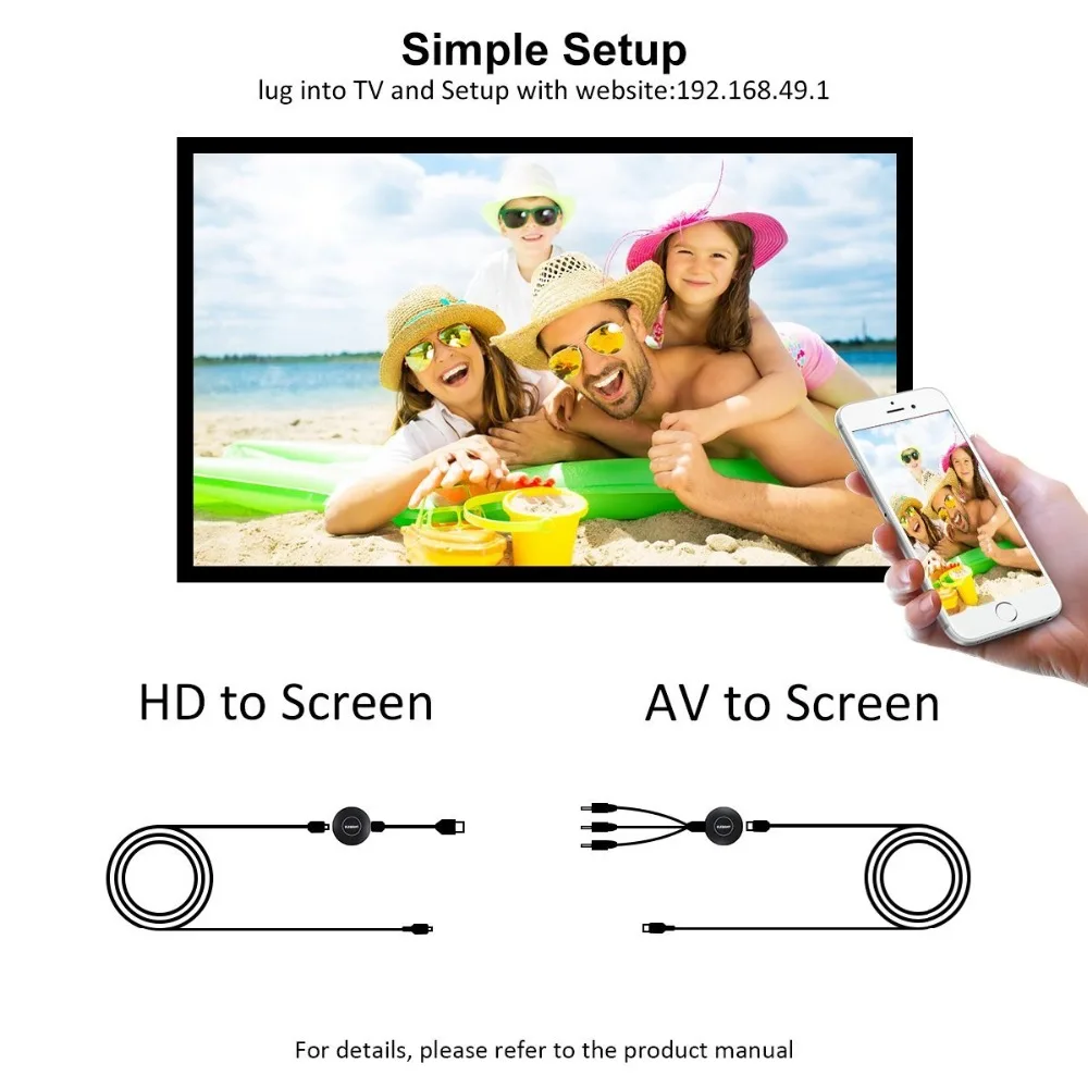 HD 1080P HDMI совместимый AV TV Stick WIFI Дисплей беспроводной зеркальный адаптер Поддержка