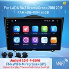 Автомагнитола Carplay для LADA ВАЗ Granta Cross 2018 2019, мультимедийный видеоплеер, Android 10, GPS, Bluetooth, FM 360, 2din, без DVD