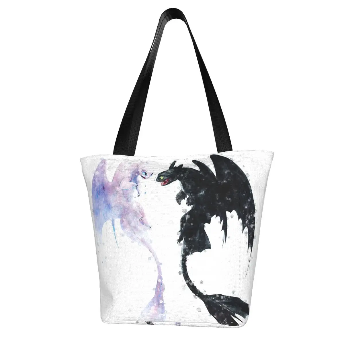 

Night Fury Shopping Bag Female Bulk Handbags Vintage Polyester Office Bags