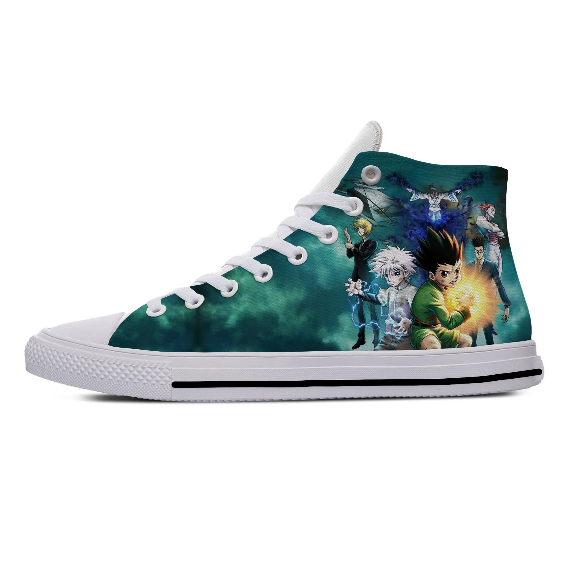 

Anime Manga Hunter X Hunter Killua Zoldyck Funny Casual Cloth Shoes High Top Lightweight Breathable 3D Print Men Women Sneakers
