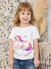 Одноцветная футболка для девочек 2, 3, 4, 5, 6, 7, 8, 9, 10, 11 лет детские белые футболки с короткими рукавами, топы для девочек, одежда футболки для девушек