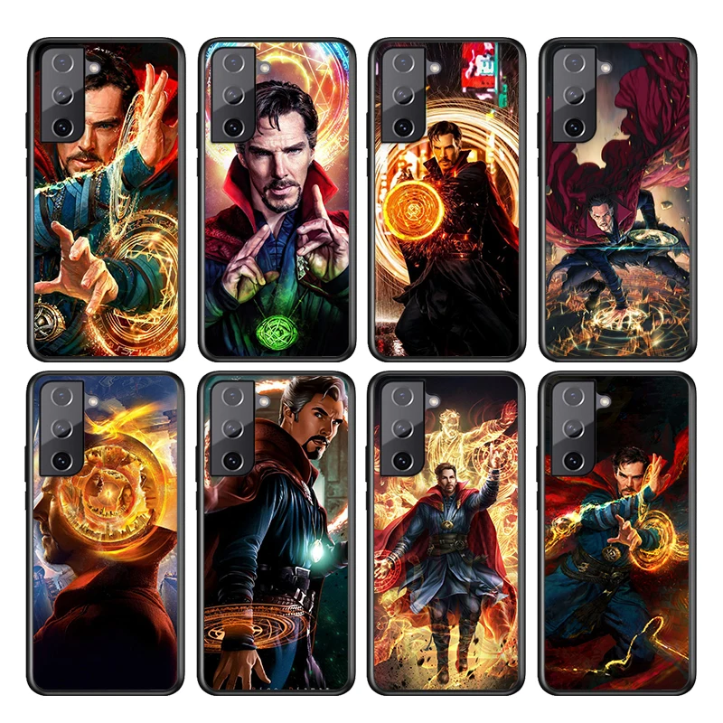 

For Samsung S22 S21 S20 FE Ultra Pro Lite S10 5G S10E S9 S8 S7 S6 Edge Plus Soft TPUDoctor Strange Black Phone Case