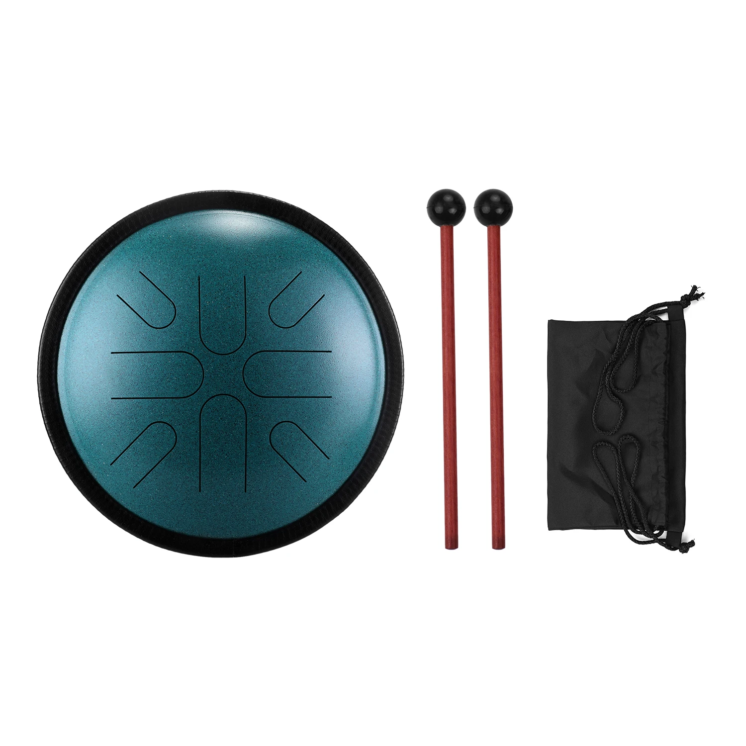 

10Inch Portable Steel Tongue Drum 8 Notes Handpan Drum Travel Drum Percussion Instrument with Mallets Carry Bag for Yoga Zazen