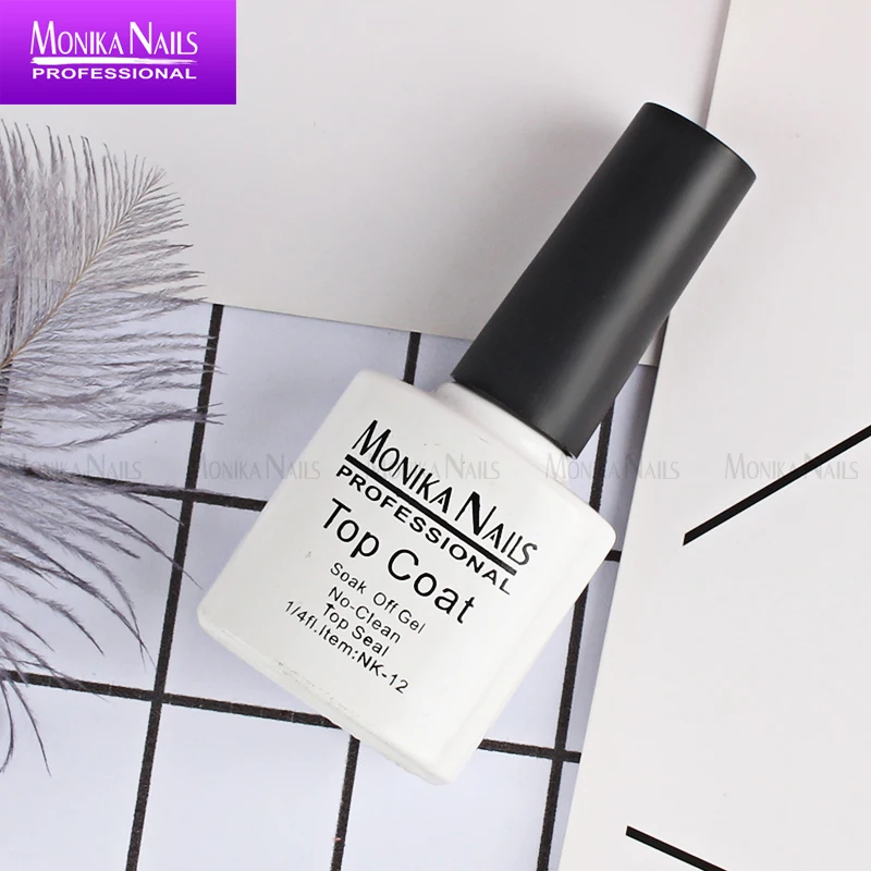 

Monika Top Coat for Gel Nail Polish UV LED Soak Off New Upgraded Formula Long-Lasting and Shiny Finish Nail Design