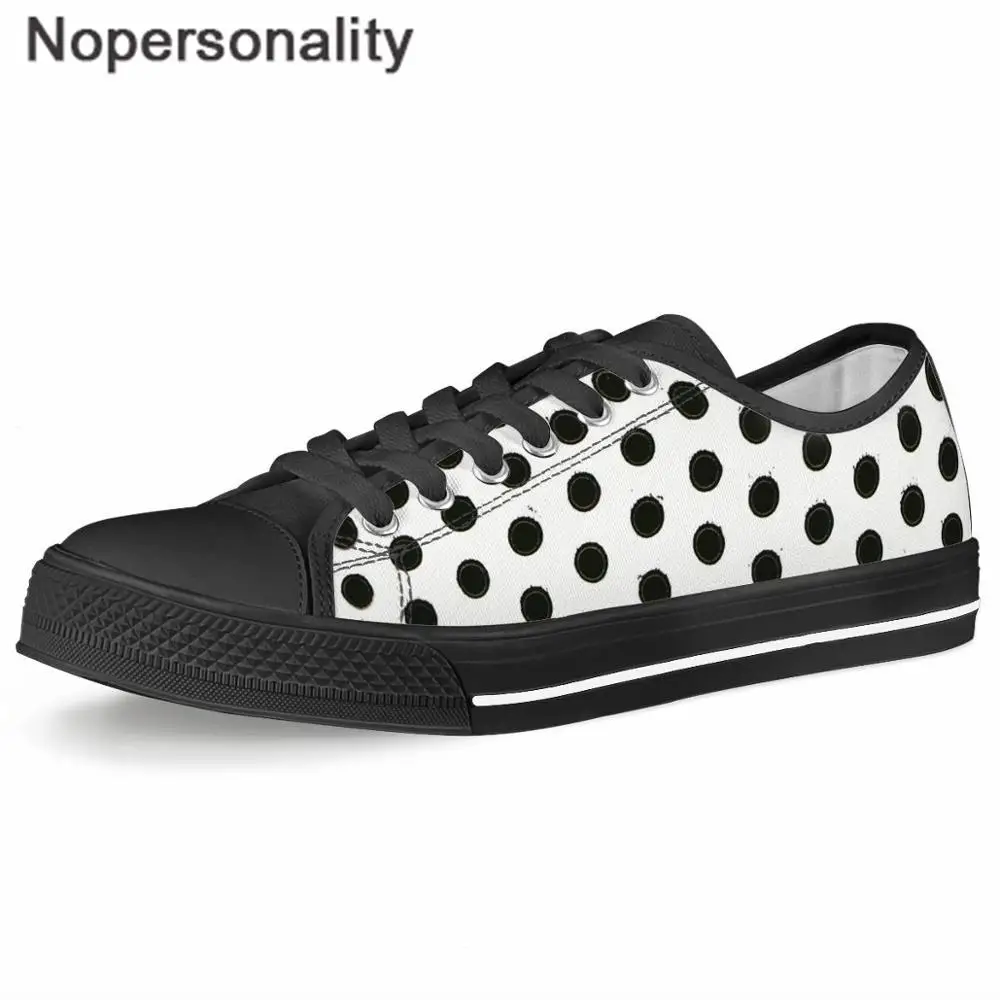 Классические кеды Nopersonality в горошек с низким верхом женские удобные на плоской