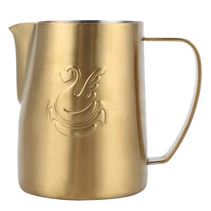 

600ml Stainless Steel Milk Frothing Pitcher Coffee Mug Milk Jug Swan Pattern Coffee Latte Cup Coffee Shop Accessory