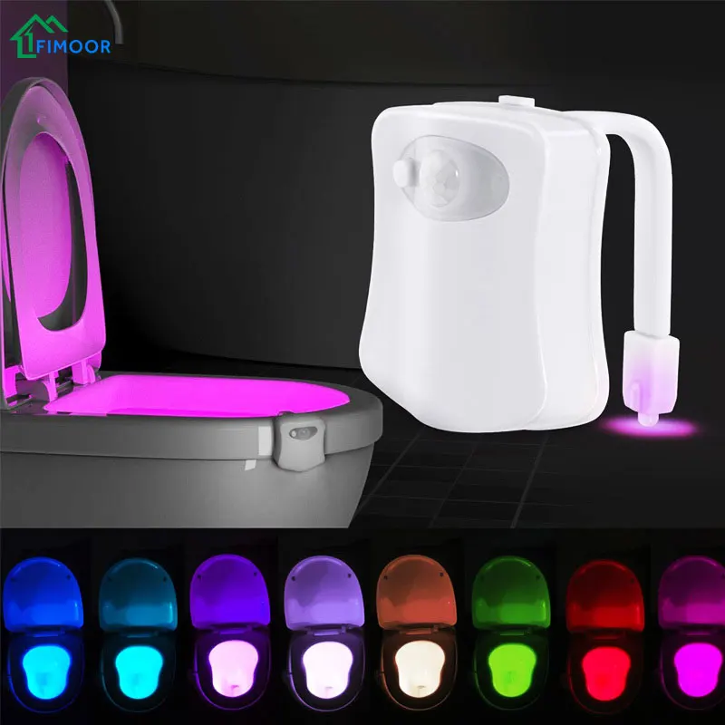 

Newest 8 Colors Smart Night Light PIR Motion Sensor Toilet Seat Night Light Backlight Activated Toilet Bowl LED Luminaria Lamp