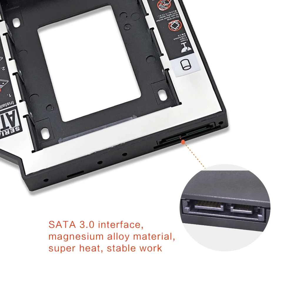 TISHRIC SATA Hdd Caddy SSD 9.5mm 12.7mm Enclosure Hard Disk Case For Laptop CD-ROM DVD-ROM Optical Bay | Компьютеры и офис