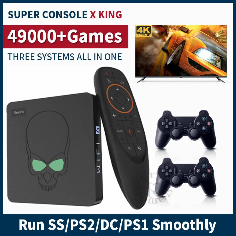 

Beelink Super Console X King Classic Retro Video Game Console WiFi 6 With 49000 Games Suitable For PS1/PSP/N64/DC Android TV 9.0