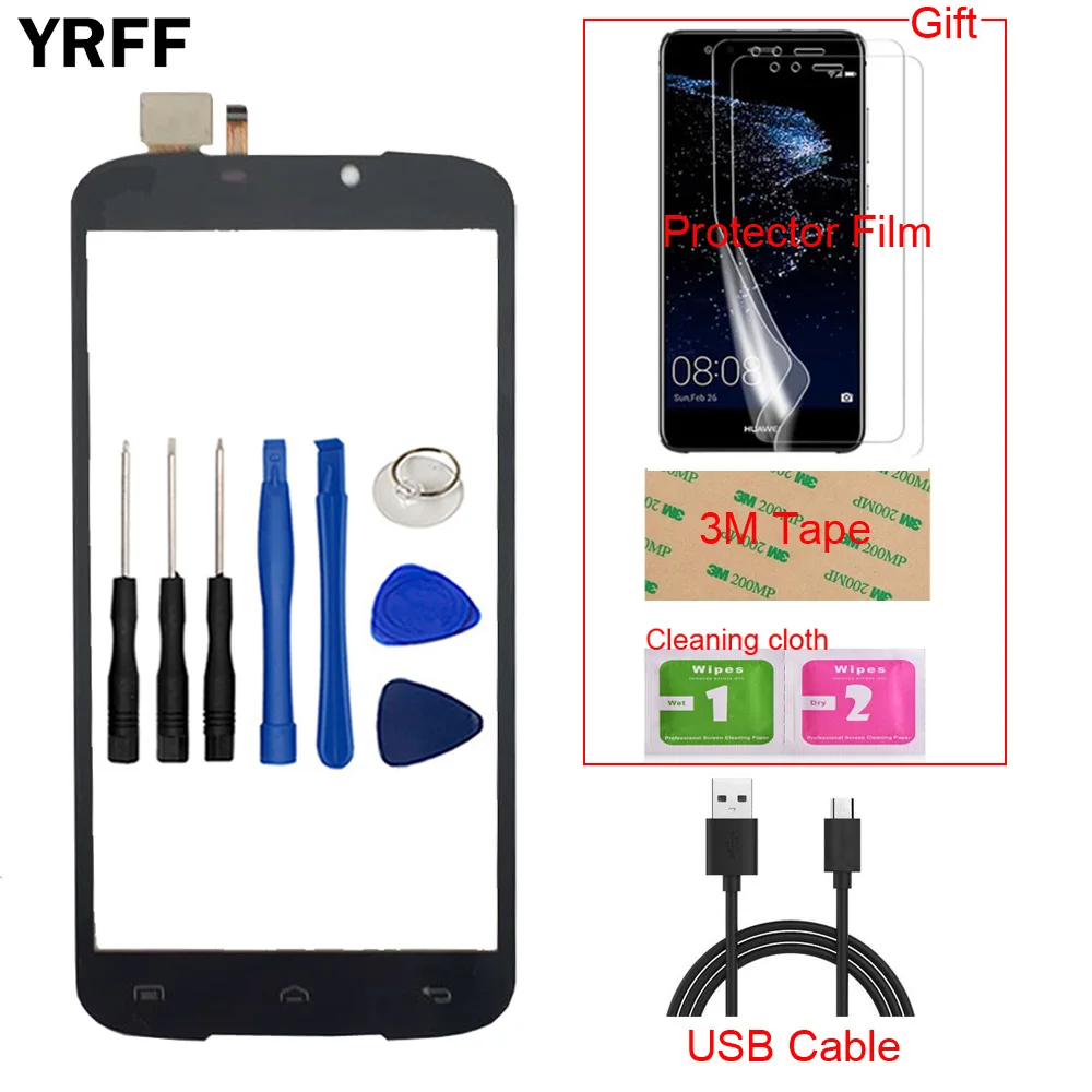 

Сенсорный экран для Doogee X6 / X6 Pro, сенсорный экран, стекло, дигитайзер, панель, сенсор объектива, емкостный + защитная пленка