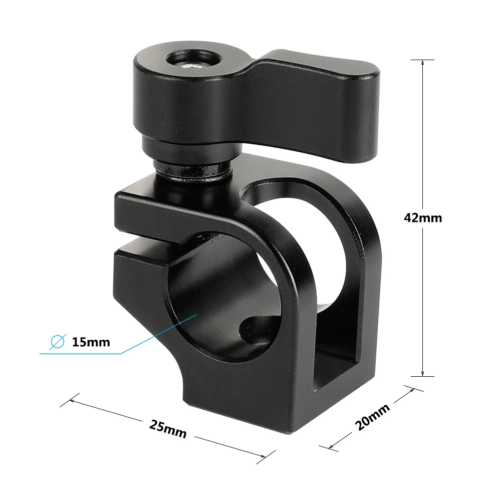 CAMVATE 15 мм одиночный зажим с резьбовым винтом 1/4 дюйма для DSLR камеры/монитора