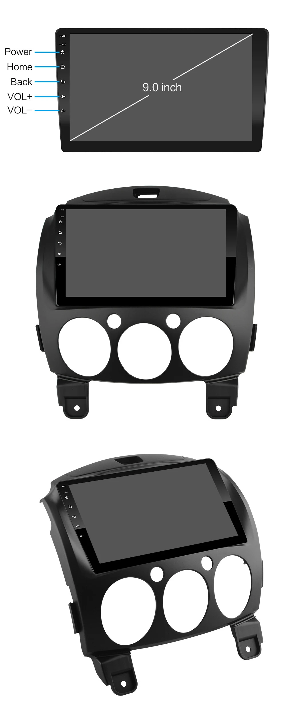 Android 9,0 автомобильный gps-навигатор для Mazda 2 Jinxiang DE Third generatio 2007 2008 2009 2010 2011- Автомобильный Радио мультимедийный плеер