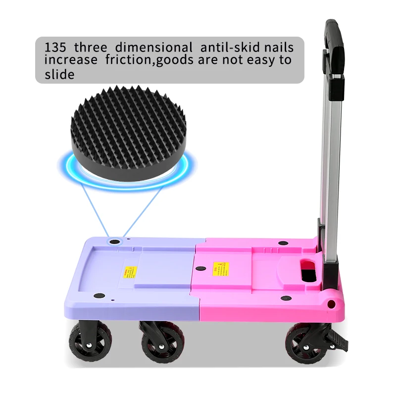 Colorful Heavy Duty Transport Tool Carts Platform Truck Cart Folding Trolley | Luggage