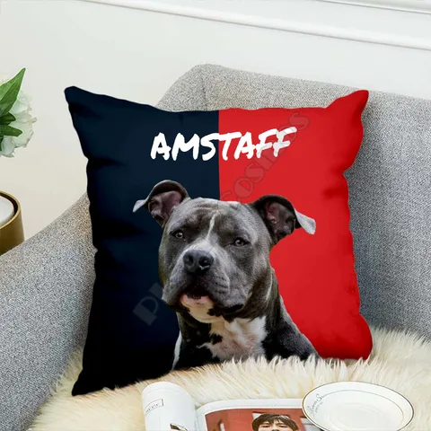 Наволочки для подушек Best Friend Amstaff, наволочки для диванных подушек, украшение для дома 01