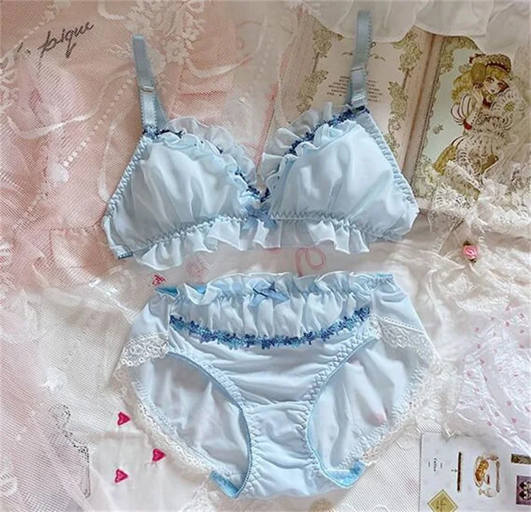 Японское нижнее белье Xianxiao свежие и милые кружевные лепестки ленты светильник