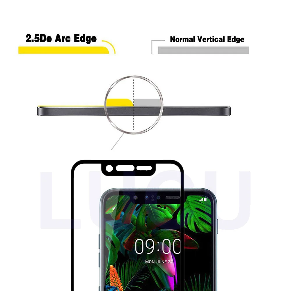 3D полное покрытие черного закаленного Стекло для LG G8S бархат V30 V30S V35 V40 V50 V50S G8X G8 G7